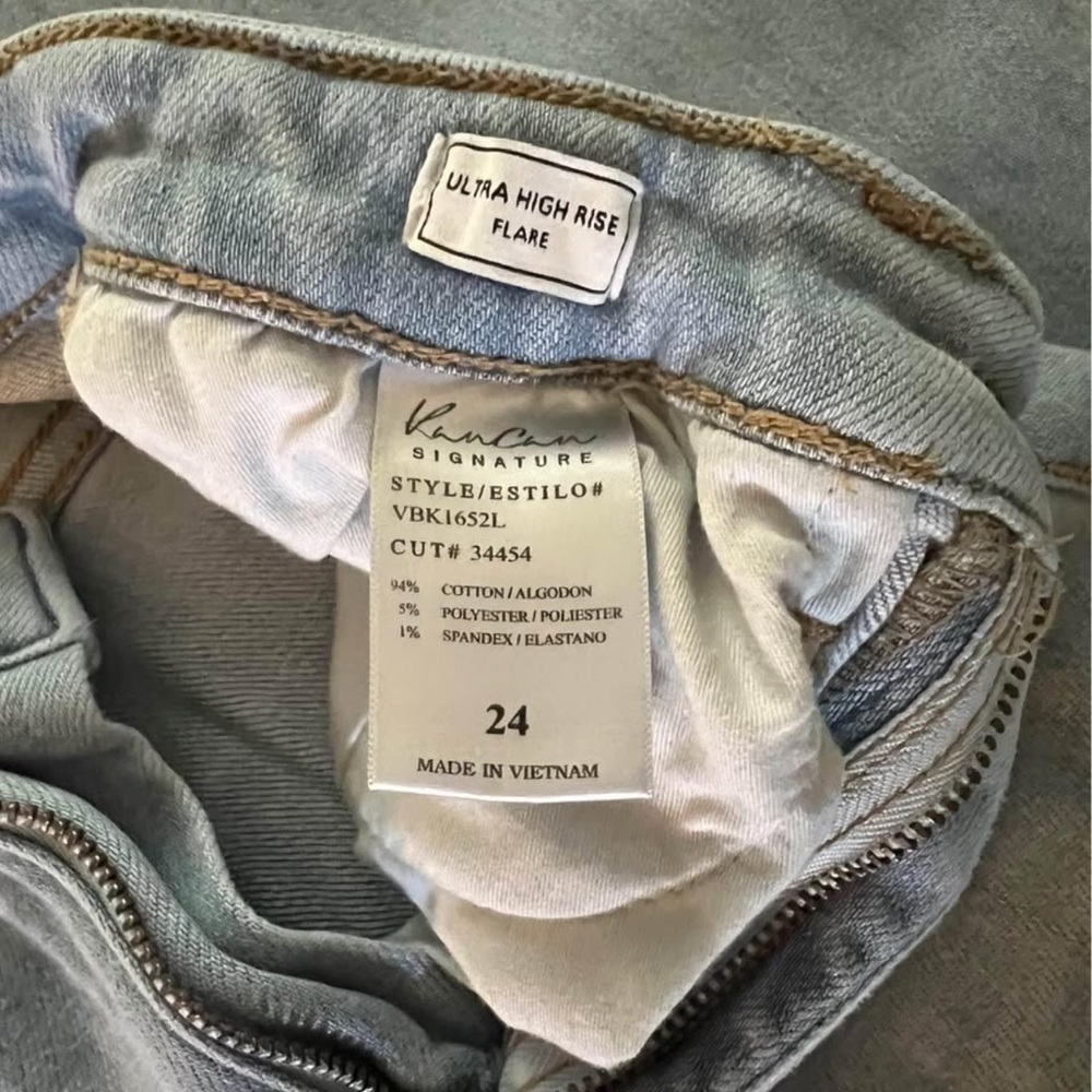 KanCan Ultra High Rise Flare Jeans - Light Blue